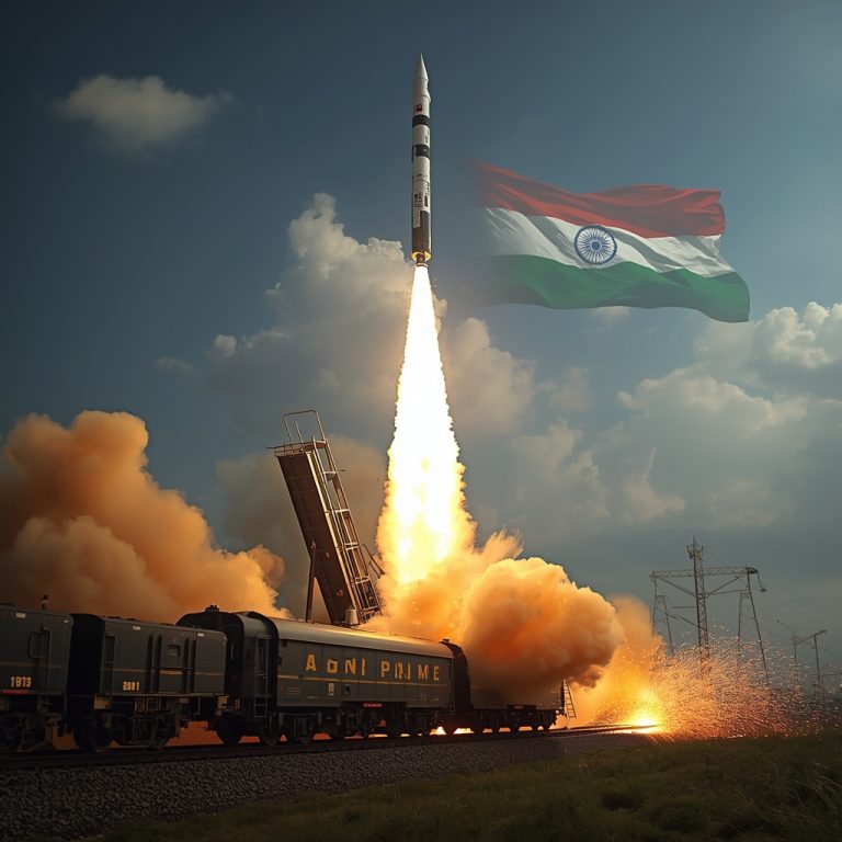Agni Prime Test: India’s Historic Rail-Based Missile Launch
