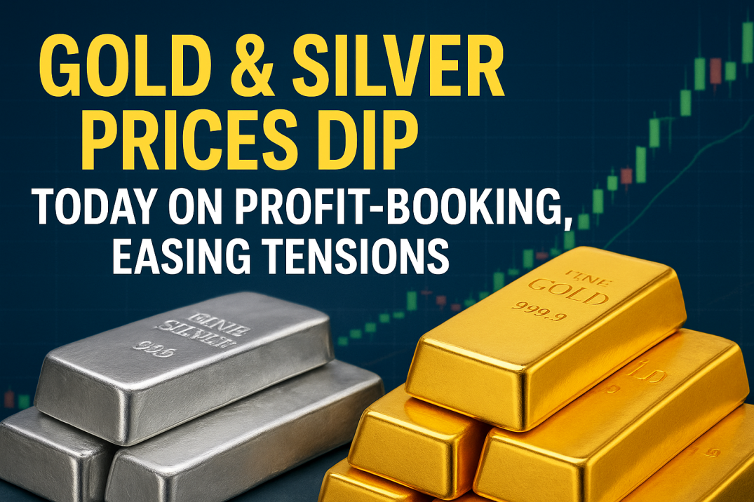 Gold & Silver Prices Dip Today on Profit-Booking, Easing Tensions
