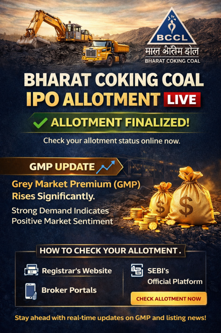 Bharat Coking Coal IPO GMP Jumps as Allotment Finalised