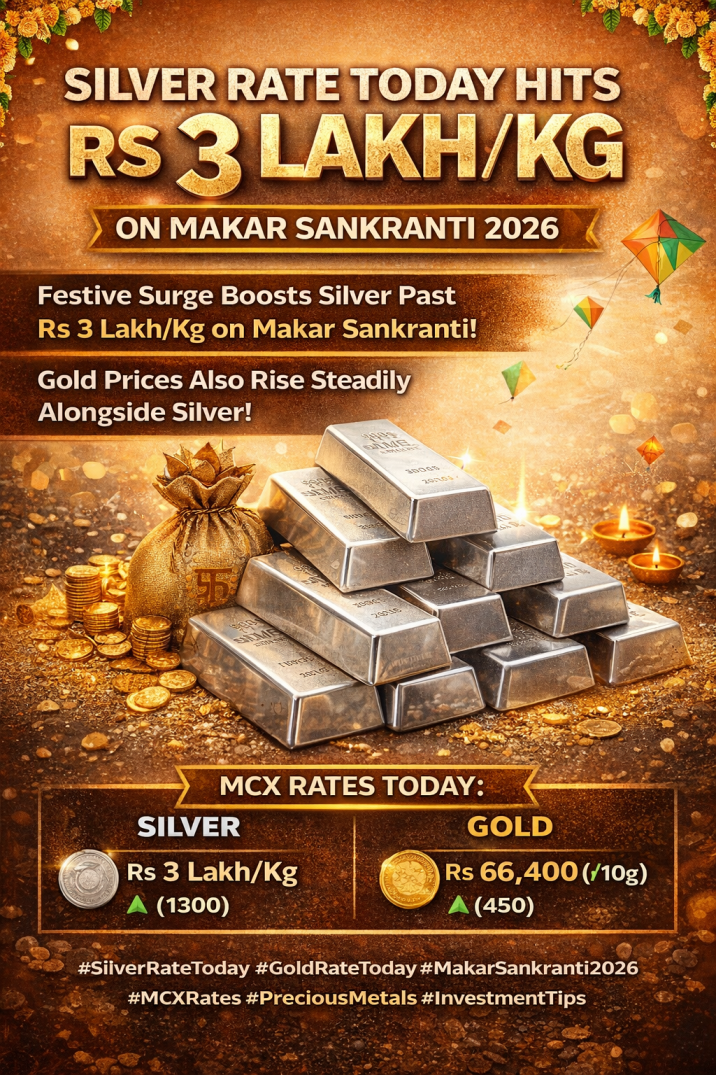 Silver Rate Today Hits Rs 3 Lakh/Kg; Gold Up on MCX