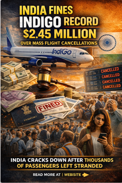 India Fines IndiGo $2.45 Million for Mass Flight Cancellations