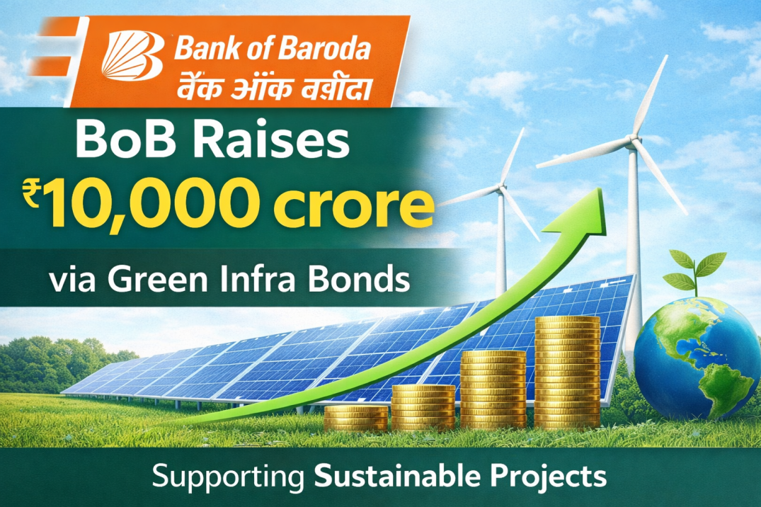 Bank of Baroda Raises ₹10,000 Crore via Green Infra Bonds
