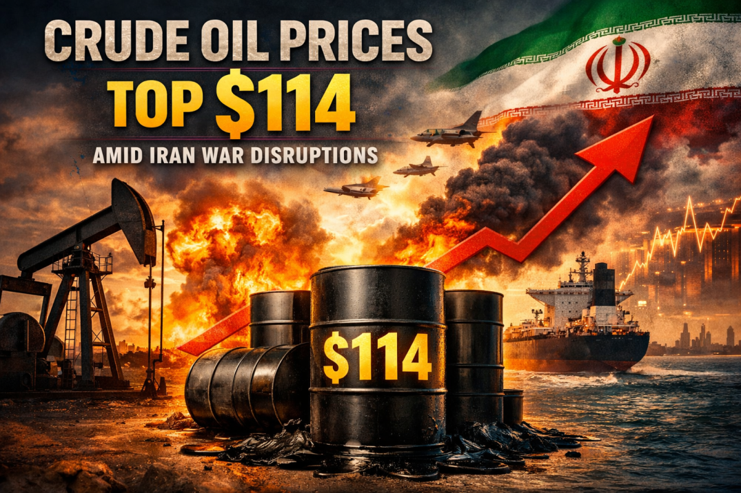 Crude Oil Prices Top $114 Amid Iran War Disruptions