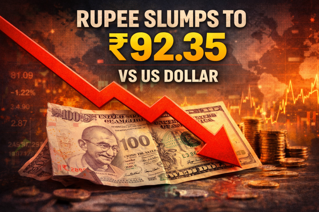 Rupee Slump to ₹92.35 vs US Dollar